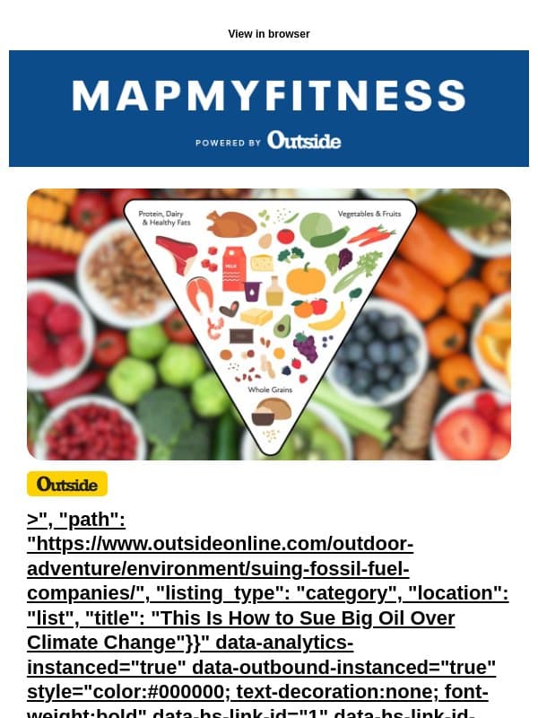What the New Food Pyramid Means for Athletes email from MapMyFitness