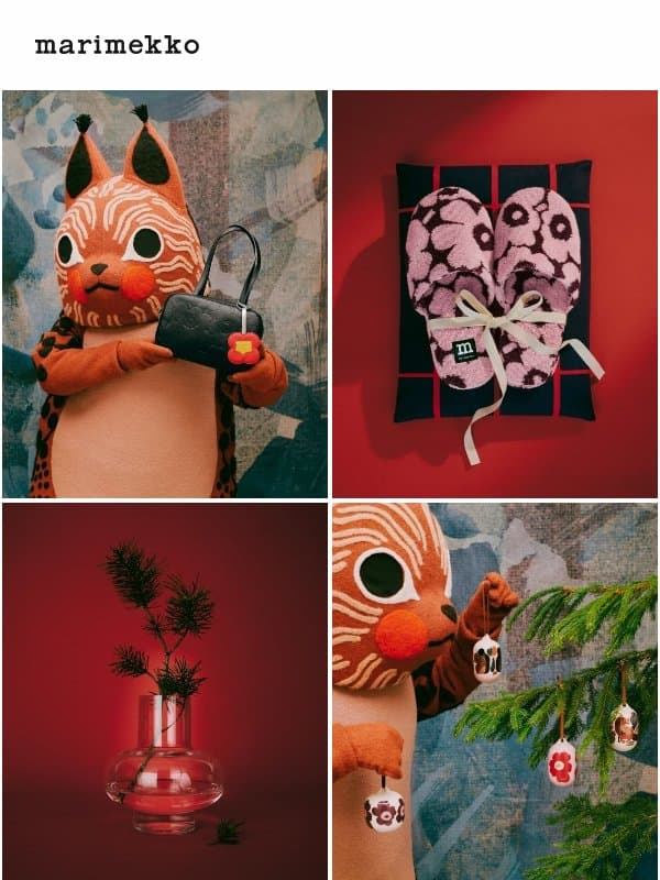 The holiday gift shop is ready. email from Marimekko