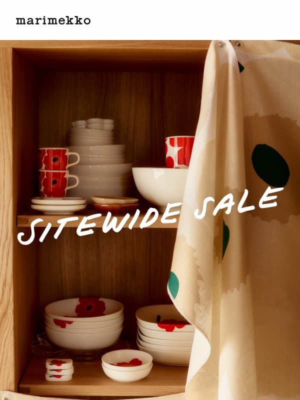 20% off everything for home email from Marimekko