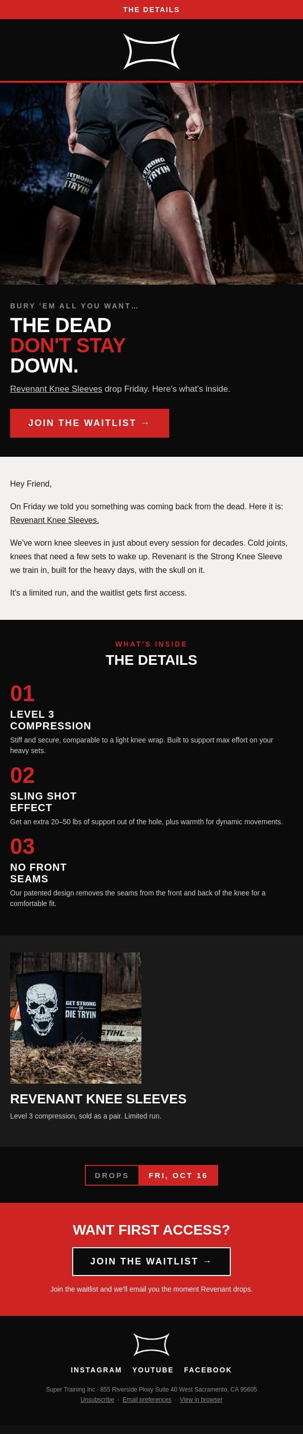 Limited Edition Sleeves: Coming Friday 10.16 email from Mark Bell Sling Shot screenshot