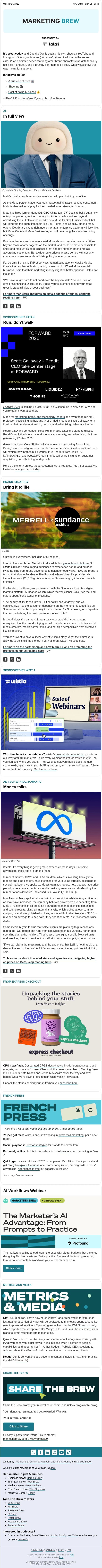 ☕ Suited up email from Marketing Brew screenshot