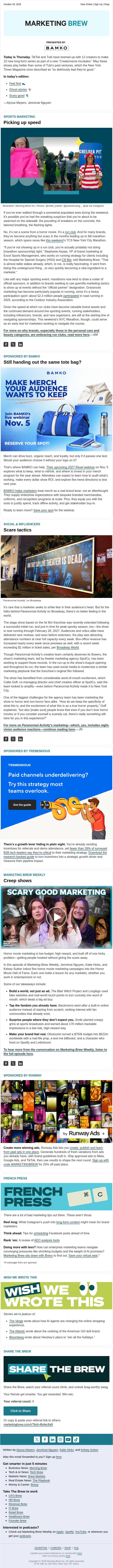 ☕ Hit the ground running email from Marketing Brew screenshot