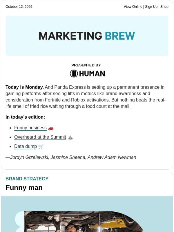 ☕ Better Nate than never email from Marketing Brew