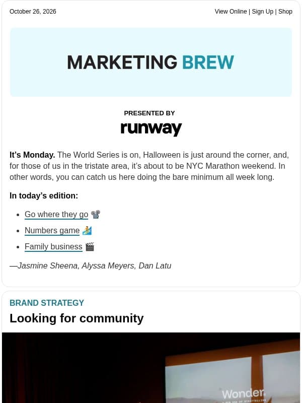 ☕ Camera-ready email from Marketing Brew
