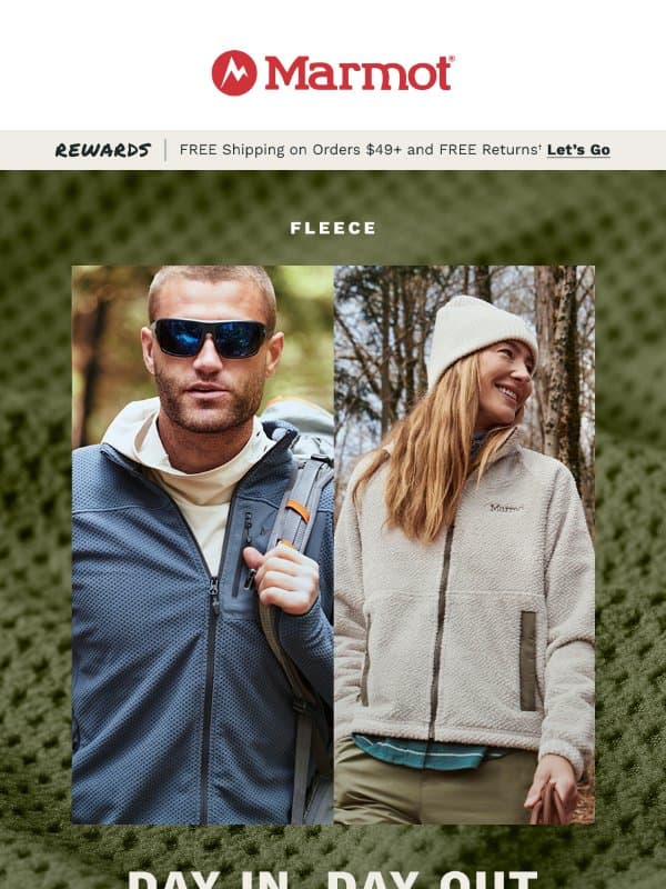 Find Your Go-To Fleece email from Marmot