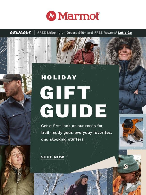 The 2026 Gift Guide Is Here email from Marmot