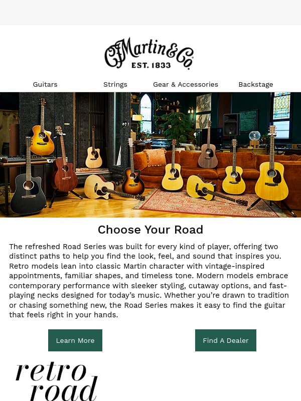 You Pick: Retro or Modern email from Martin Guitar