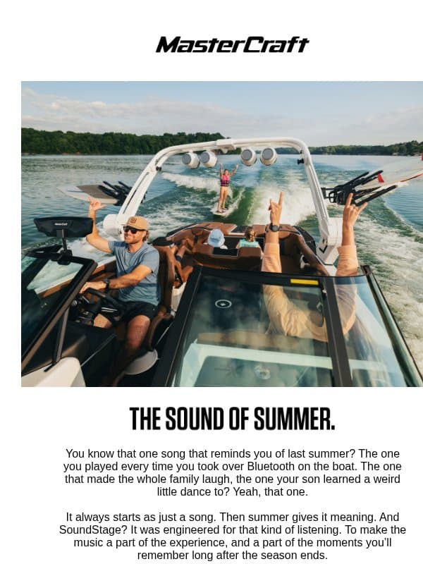 Let's talk audio. email from MasterCraft Boat Holdings