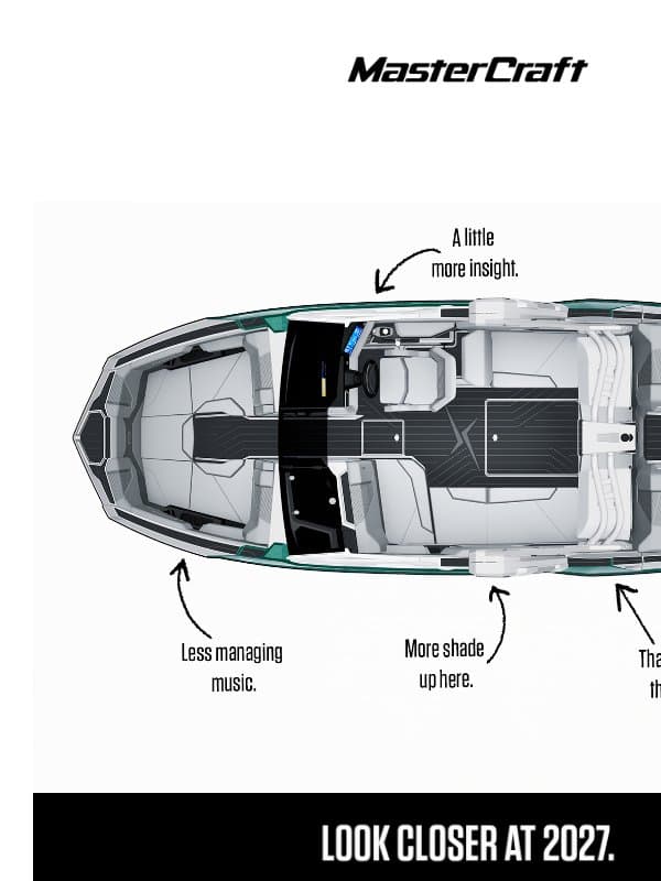 A closer look at what’s new for 2027 email from MasterCraft Boat Holdings