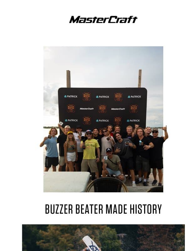 Buzzer Beater Was One for the Books email from MasterCraft Boat Holdings