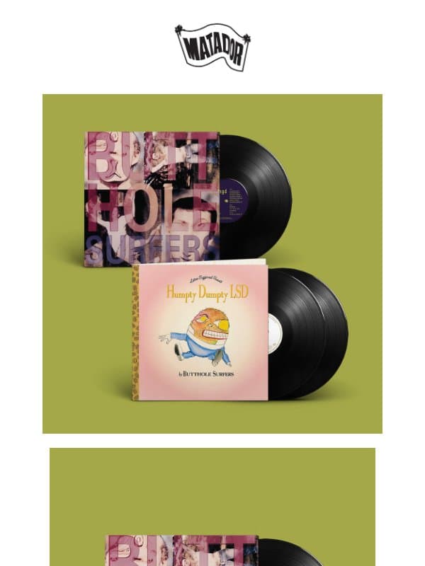 Butthole Surfers: piouhgd & Humpty Dumpty LSD vinyl reissues coming December 11 email from Matador Records