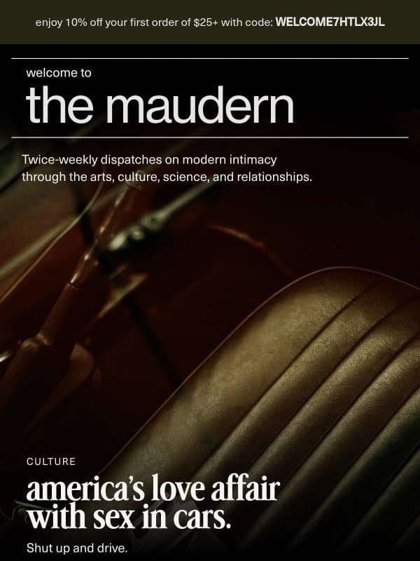 welcome to the maudern email from Maude