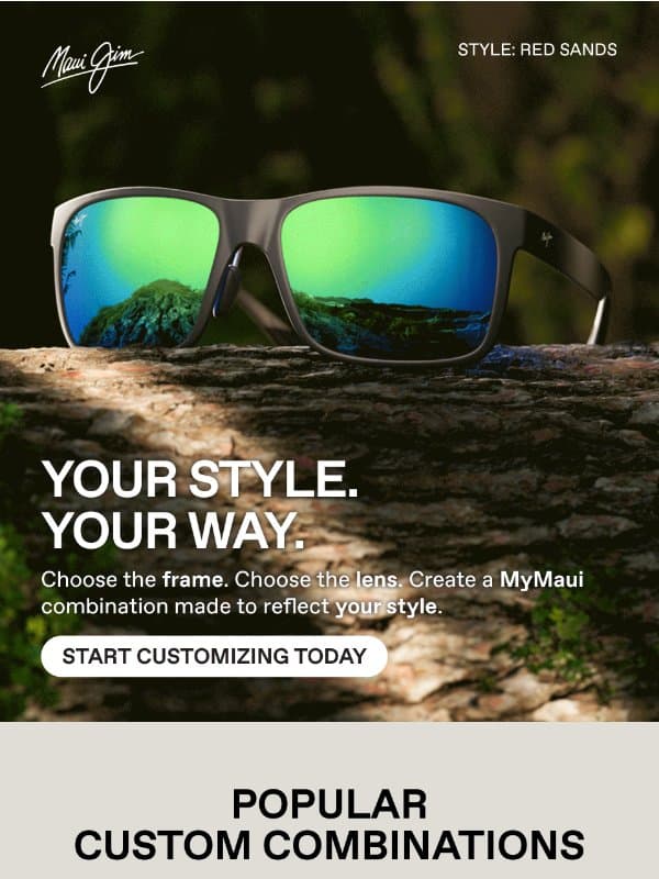 Your Style. Your Way. email from Maui Jim