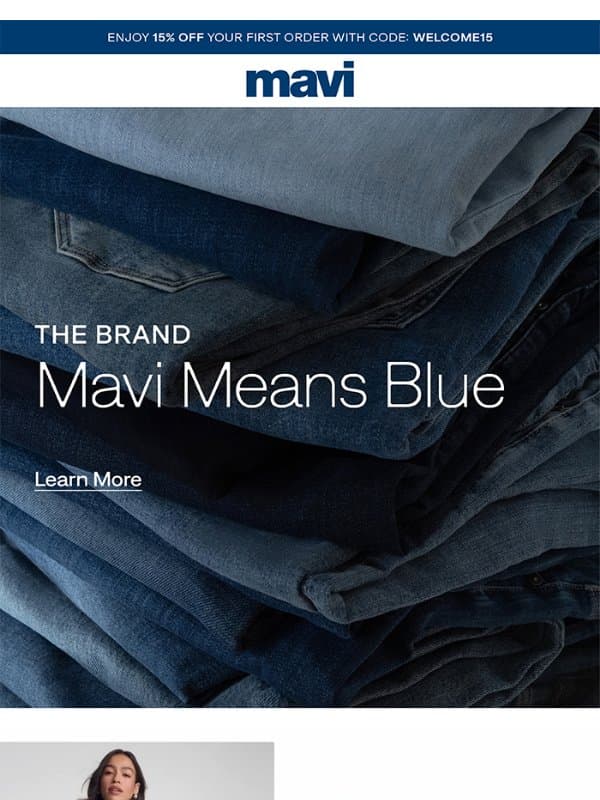 The Power of Great Denim email from Mavi