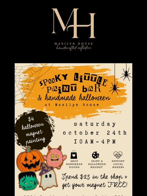 We’re not done with spooky season yet 👻 email from Maxilyn House