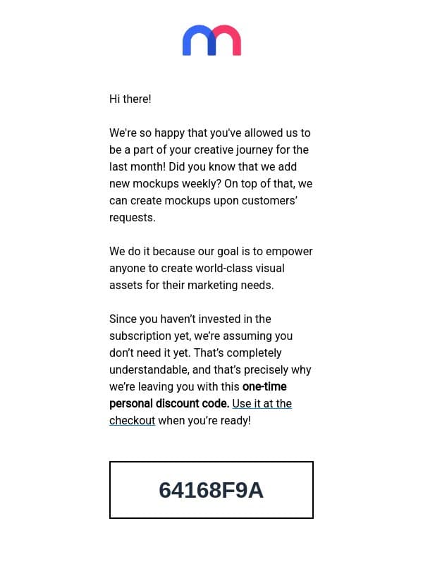 Happy anniversary! π email from Mediamodifier