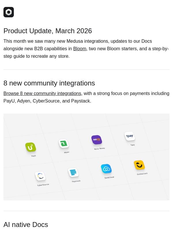 March'26 Highlights email from Medusa