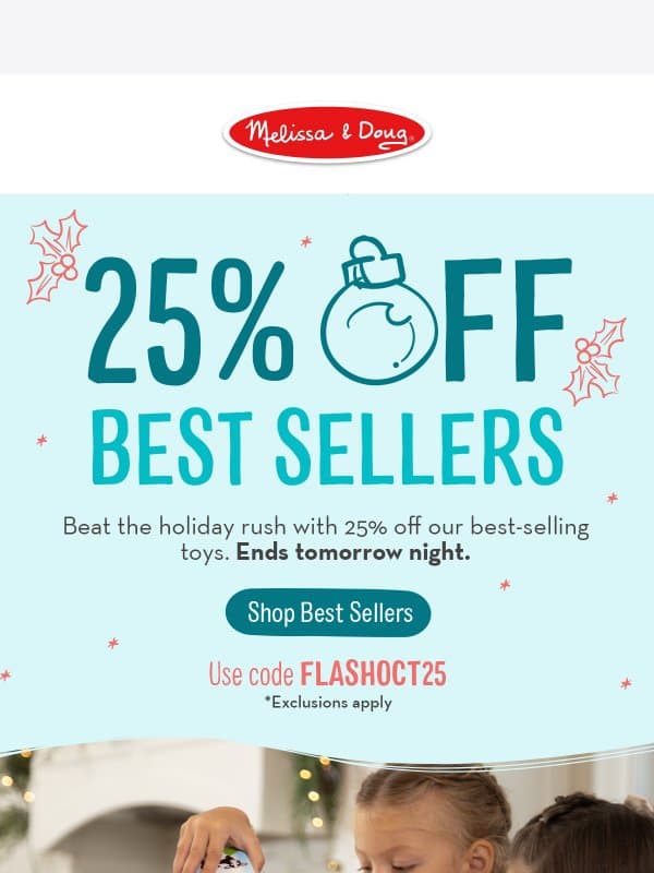 Only 2 Days Left! email from Melissa & Doug