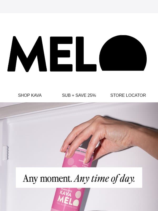 One last nudge: 10% off your first order email from Melo