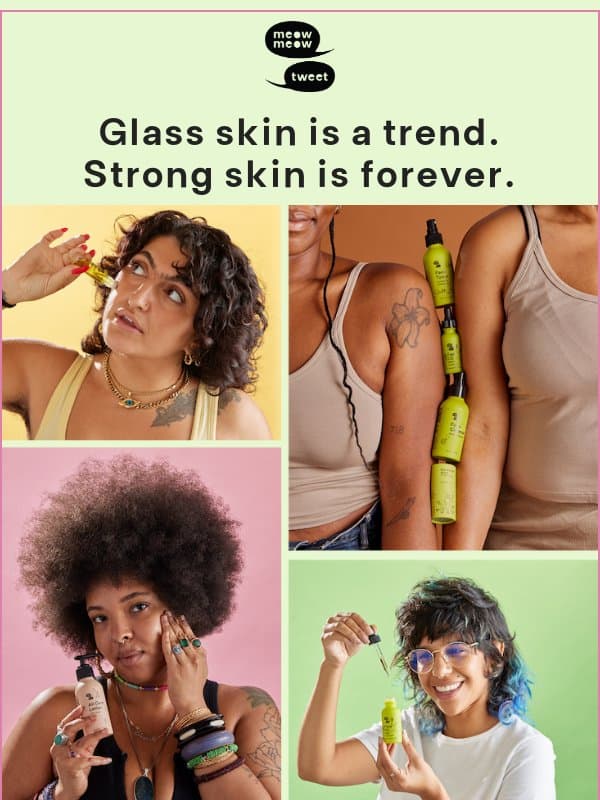We break ceilings, not skin barriers ⛏️ 💎 email from Meow Meow Tweet