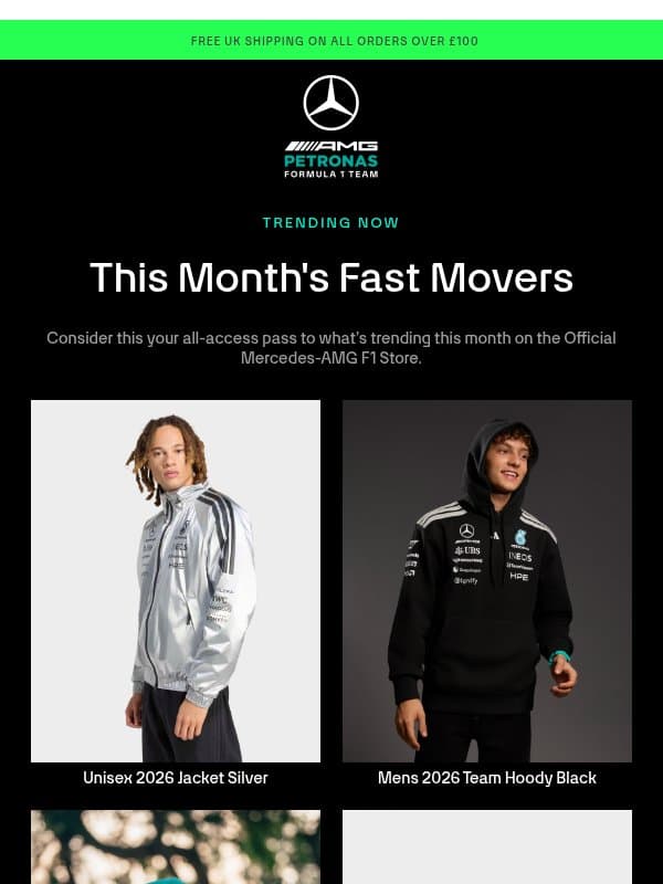 This Month’s Must-Haves email from Mercedes-AMG Petronas Formula One Team