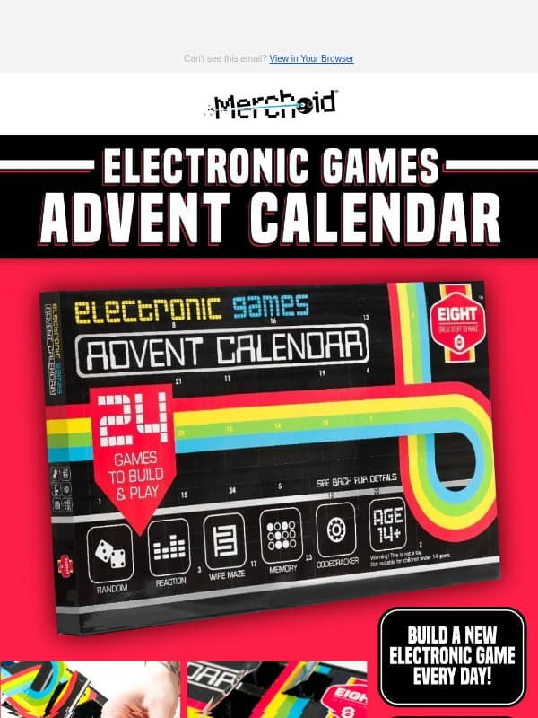 Advent Calendar email from Merchoid