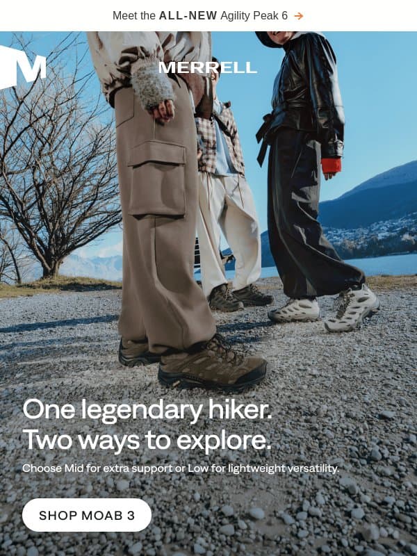 Two ways to hike in the Moab 3 email from Merrell