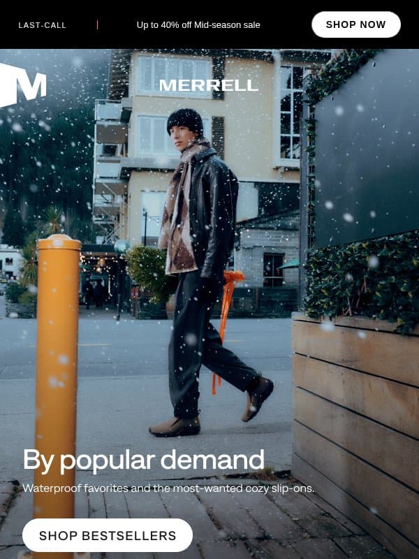 October bestsellers email from Merrell