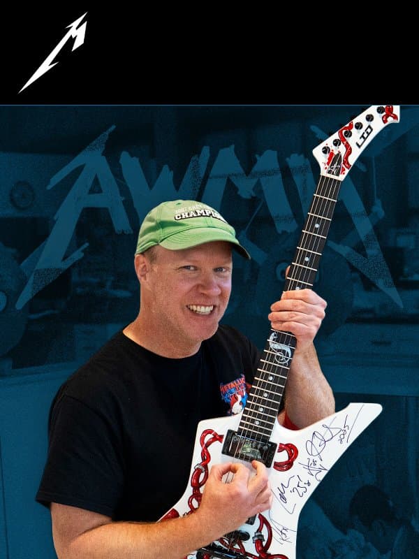 π©Έ He Donated Blood and Won a One-of-a-Kind Guitar email from Metallica
