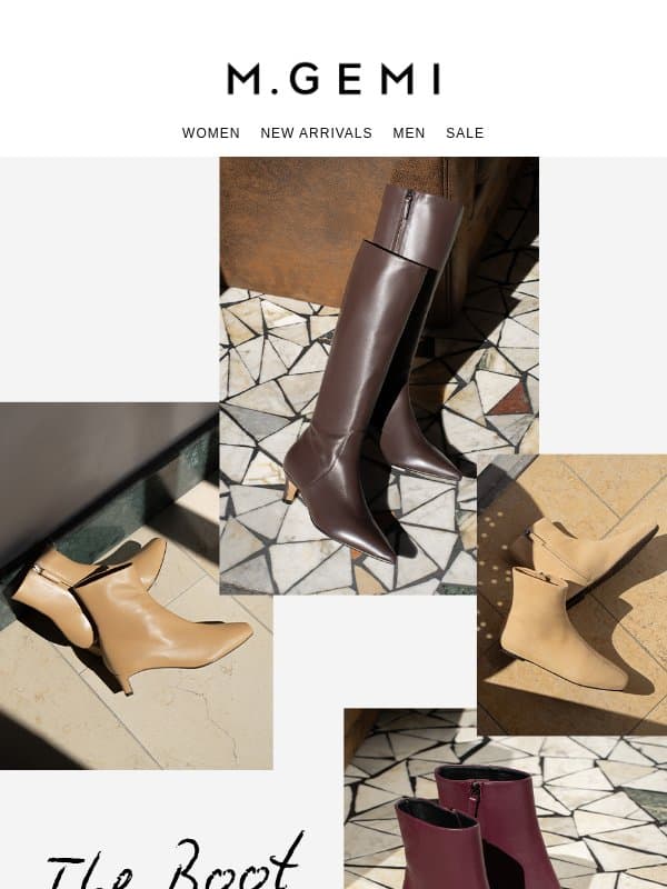 Your Perfect Boot Is Inside email from M.Gemi