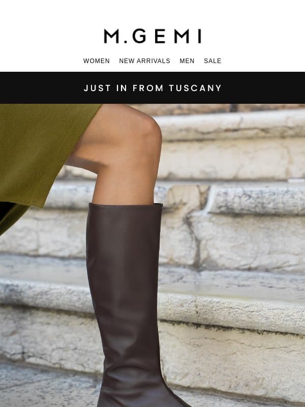 NEW: The Una As A Knee-High Boot email from M.Gemi