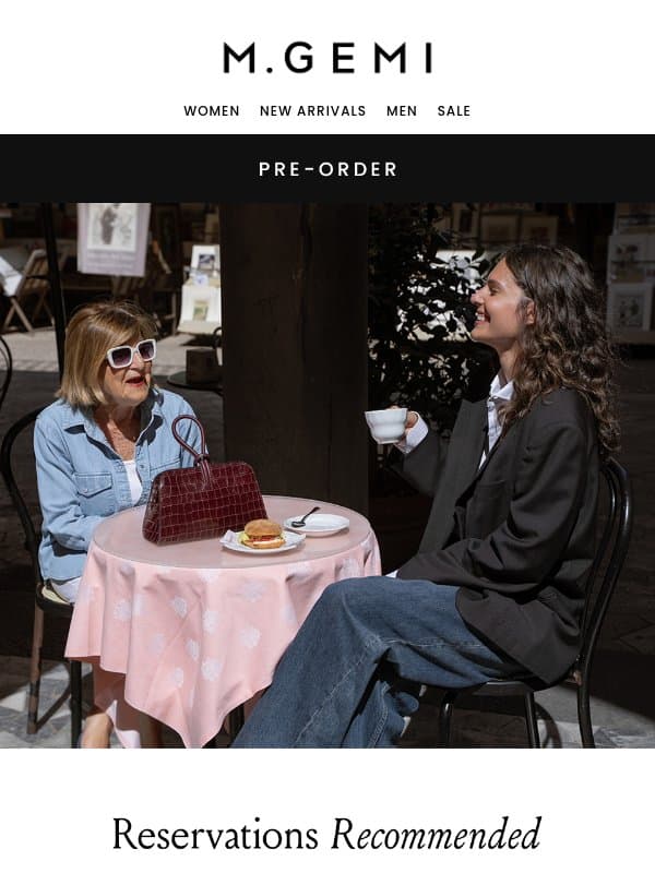 Pre-Order The Doppio In New Leathers email from M.Gemi
