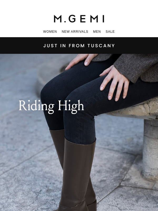 Meet Our NEW Riding Boot email from M.Gemi