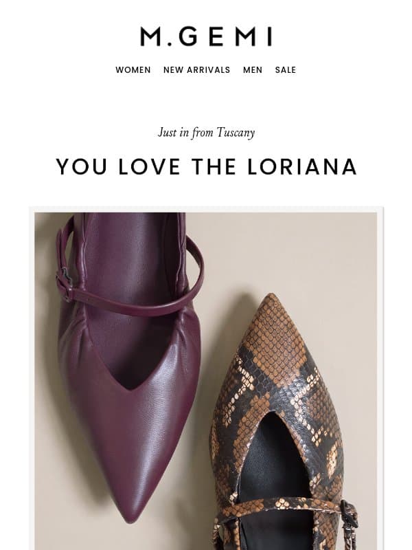 “A Dream To Wear” email from M.Gemi
