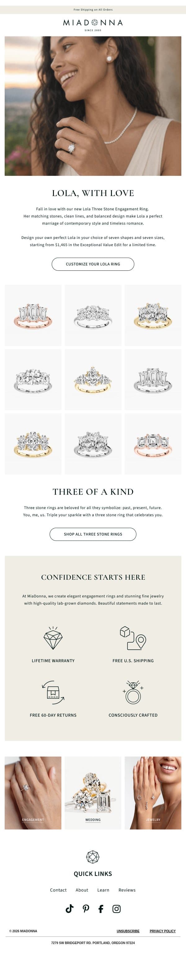 A Perfect Marriage: Modern Style, Timeless Romance email from MiaDonna screenshot