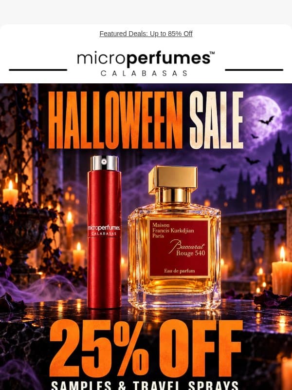 👻 FREAKY FRIDAY! TAKE 25% OFF email from MicroPerfumes