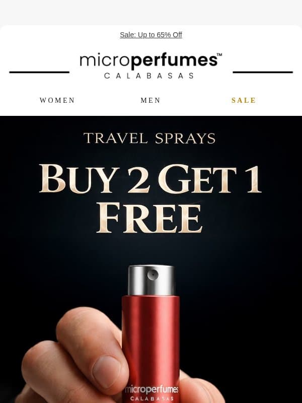 CONGRATS! YOU UNLOCKED B2G1 FREE email from MicroPerfumes
