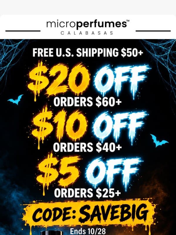Reminder ⚠️ Up to $20 OFF* code is waiting… email from MicroPerfumes