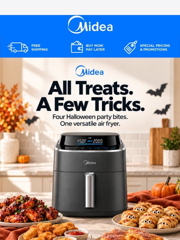 Your Holiday Menu Starts Here email from Midea