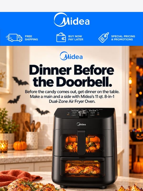Dinner Before the Doorbell email from Midea