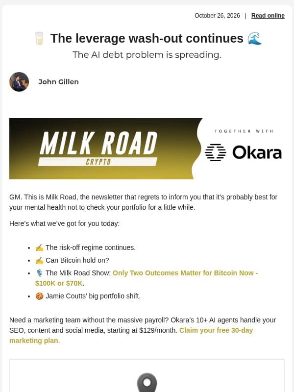 🥛 The leverage wash-out continues 🌊 email from Milk Road