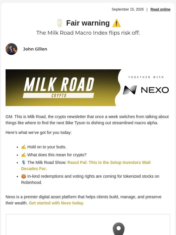 π₯ Fair warning β οΈ email from Milk Road
