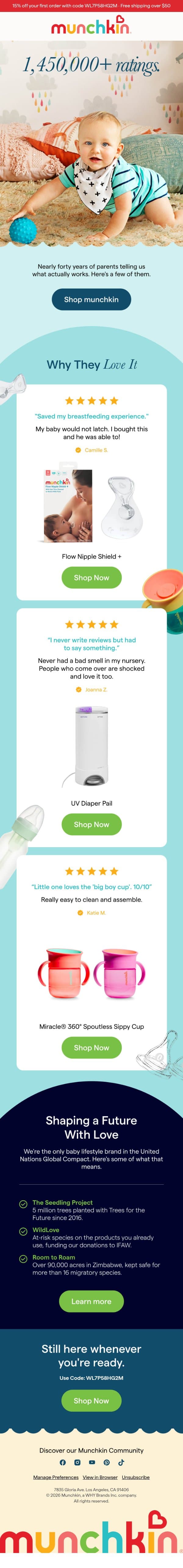 What 1,450,000 parents said email from Milkmakers screenshot