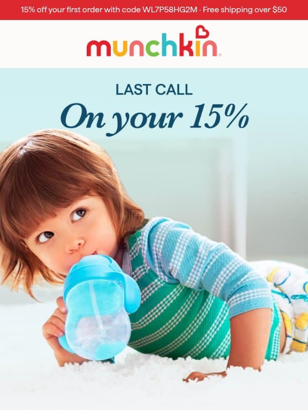 Your 15% expires soon! email from Milkmakers