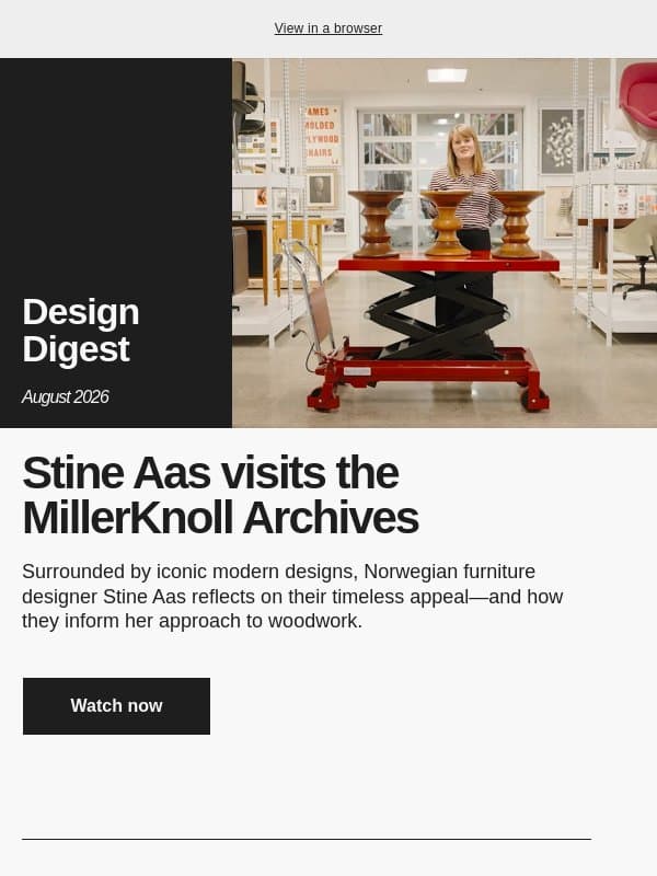 MillerKnoll Design Digest: August's must-read design stories email from MillerKnoll