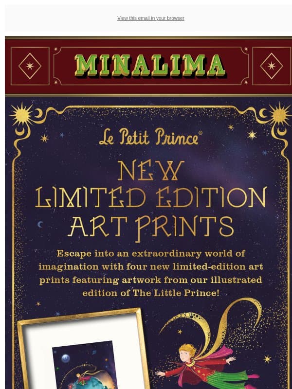 Art prints that are out of this world 🪐💫 email from MinaLima
