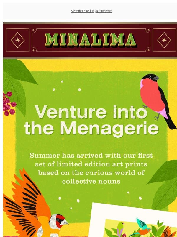NEW: MinaLima Menagerie has arrived πΏππ¦ email from MinaLima