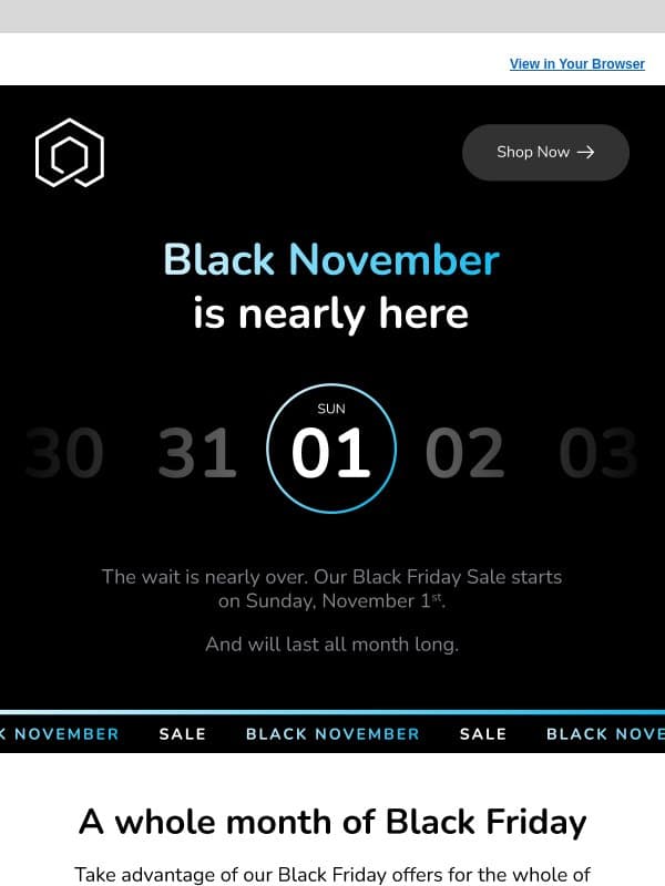 Black Friday starts early… email from Mind Lab Pro