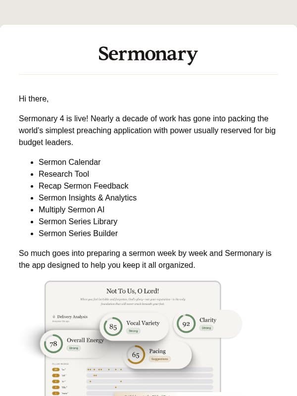 The full toolkit, in one list email from Ministry Pass