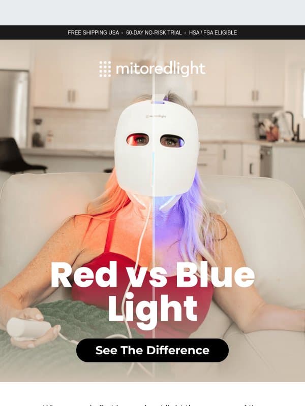 Red vs Blue Light: What's the difference? 🔴🔵 email from Mito Red Light